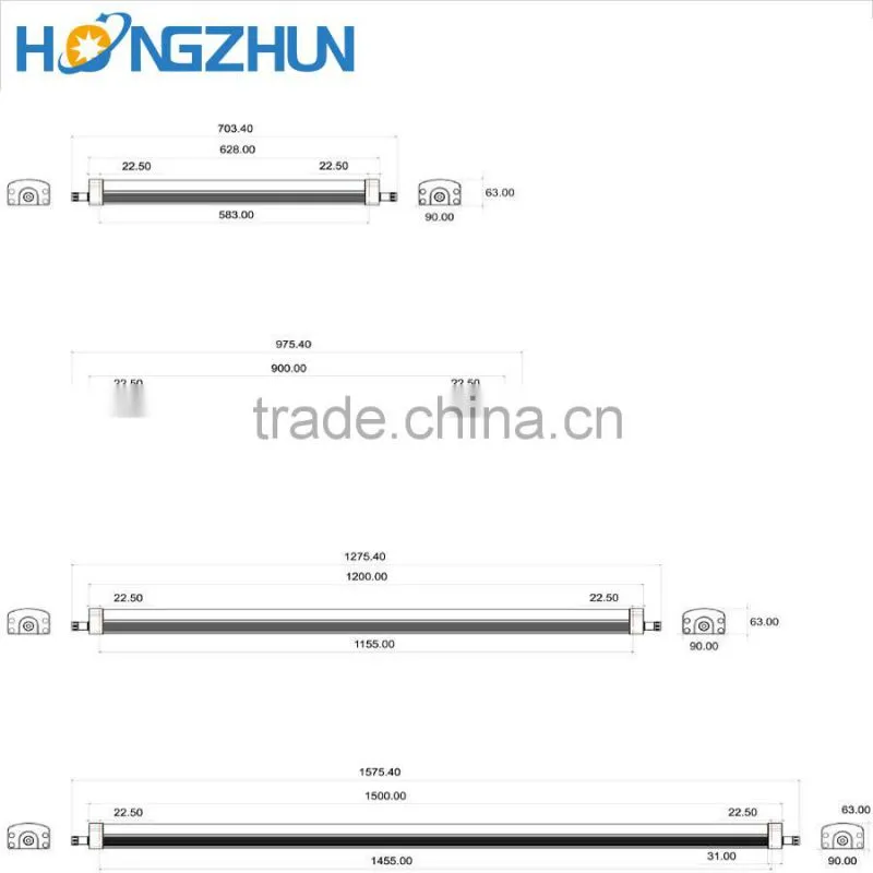 Meanwell IP65 36w waterproof led tube