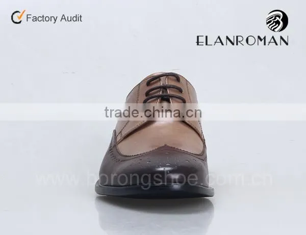 Leather mens brogue shoes from Guangzhou China OEM manufacture dress shoe