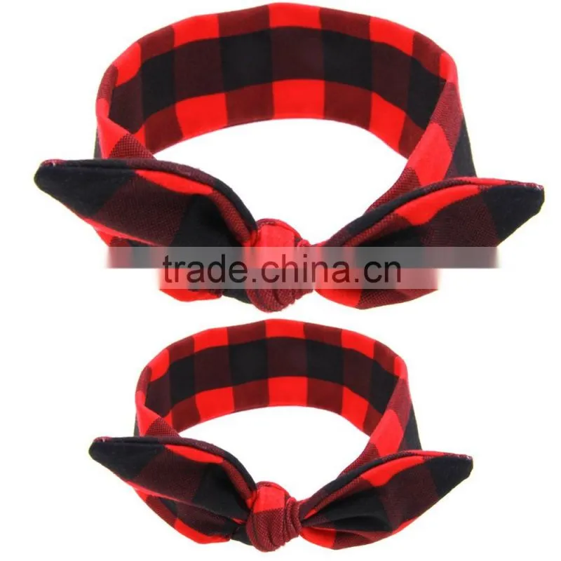 Hot-sale mommy baby knotted turban headband head wraps mommy and baby headbands for hair accessories polka dot headwear wh-1737