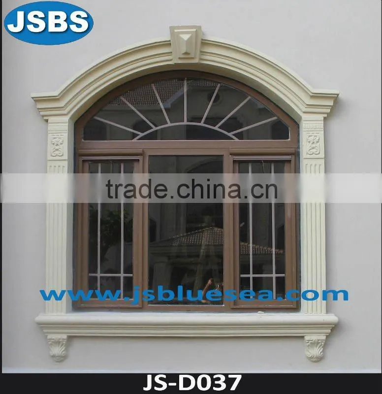 Carving marble door entrance with girl statue