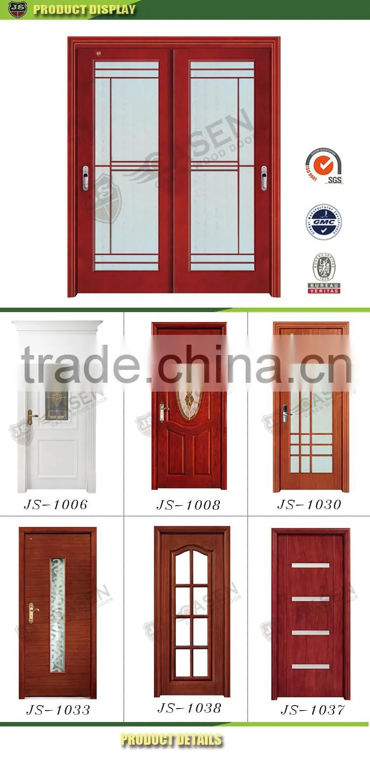 Interior room wood lattice exterior glass door design