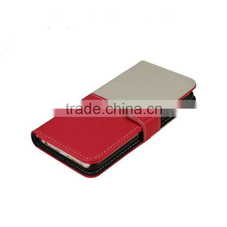 For iPhone leather case, smart phone flip cover, protective stand case for Apple phone