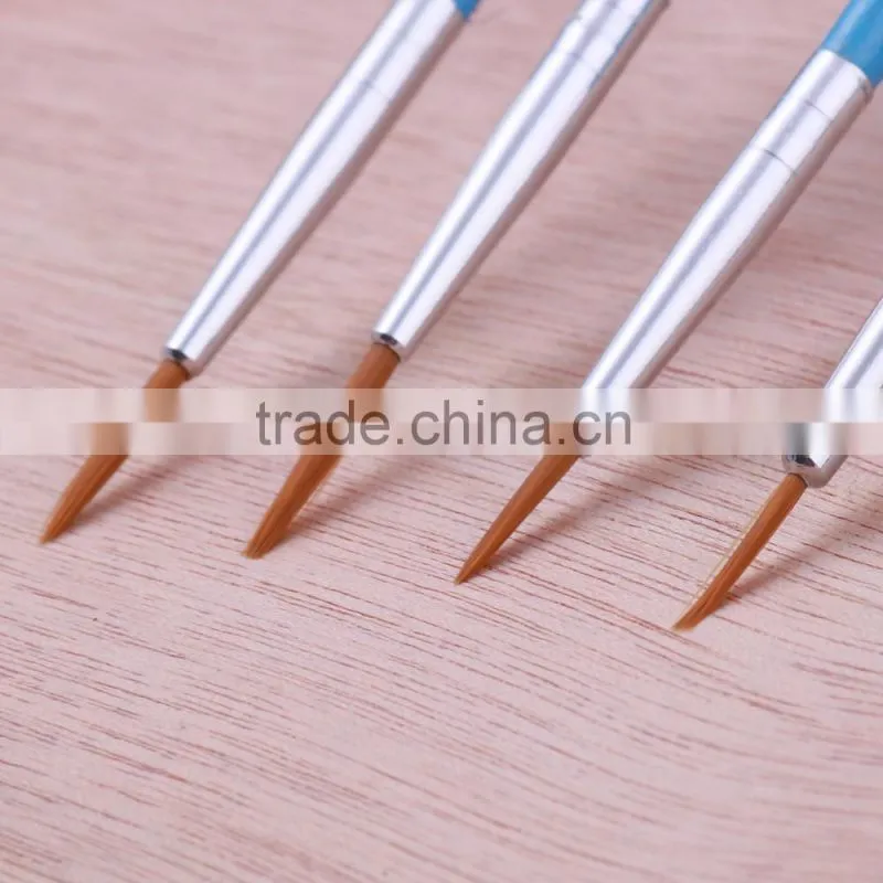 Wholesale 6 Pcs 2015 New Professional Nylon Hair Wood Handle Artist Paint Brush Set