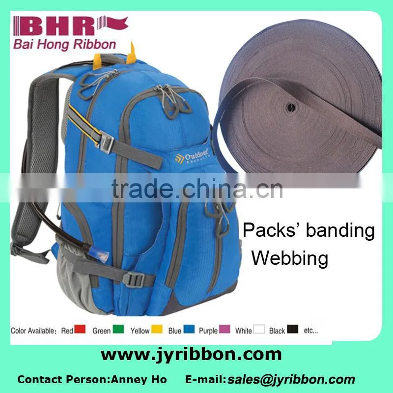 polyester webbing for travel bag narrow woven webbing