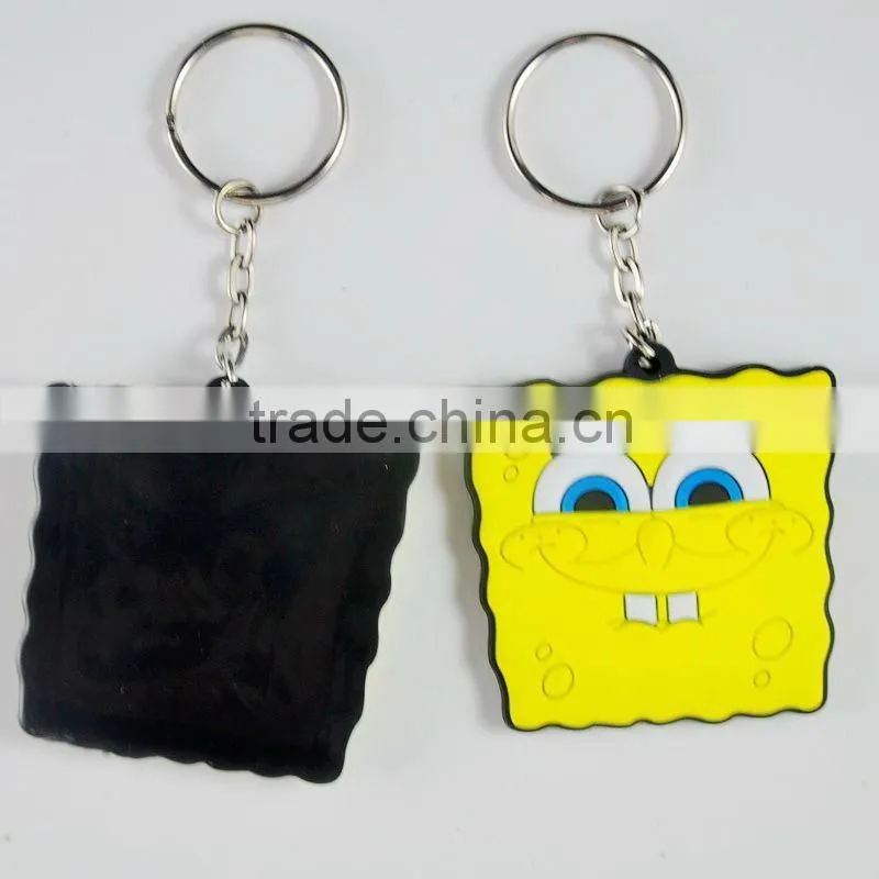 Manufacturer wholesale customized cheap soft rubber keyring