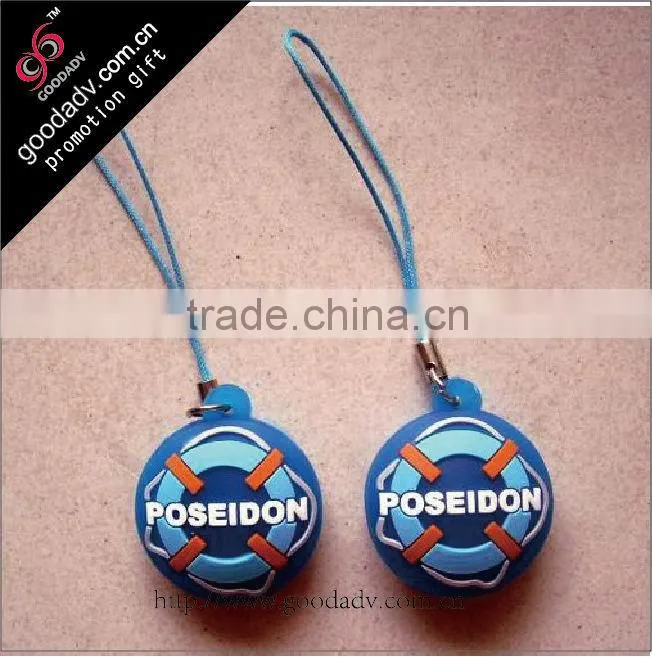 Customized design promotional gifts pvc mobile strap