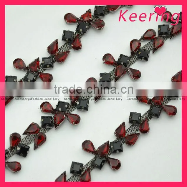 New design rhinestone chain trimming for clothes accessories WRC-092