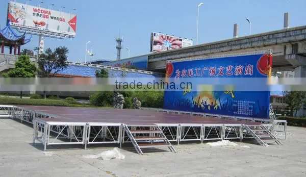 1.22x1.22m aluminum frame adjusted height portable stages