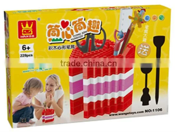 Guangdong decoration pen case build up by block