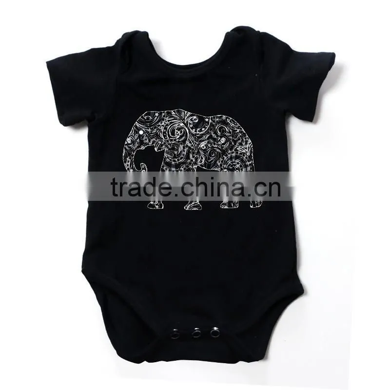 Baby Clothing Toddler Clothing Organic Cotton Black Animal Baby Romper
