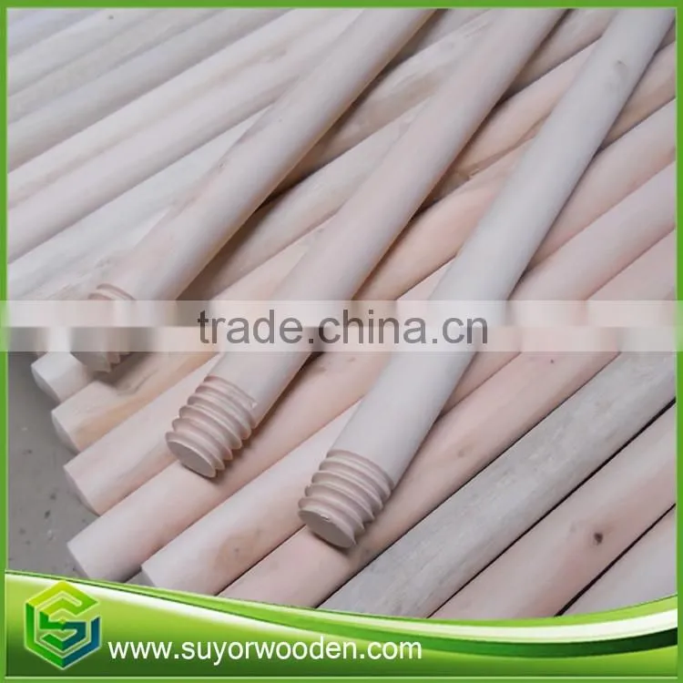 2016 the most popular round natural wooden floor mop stick