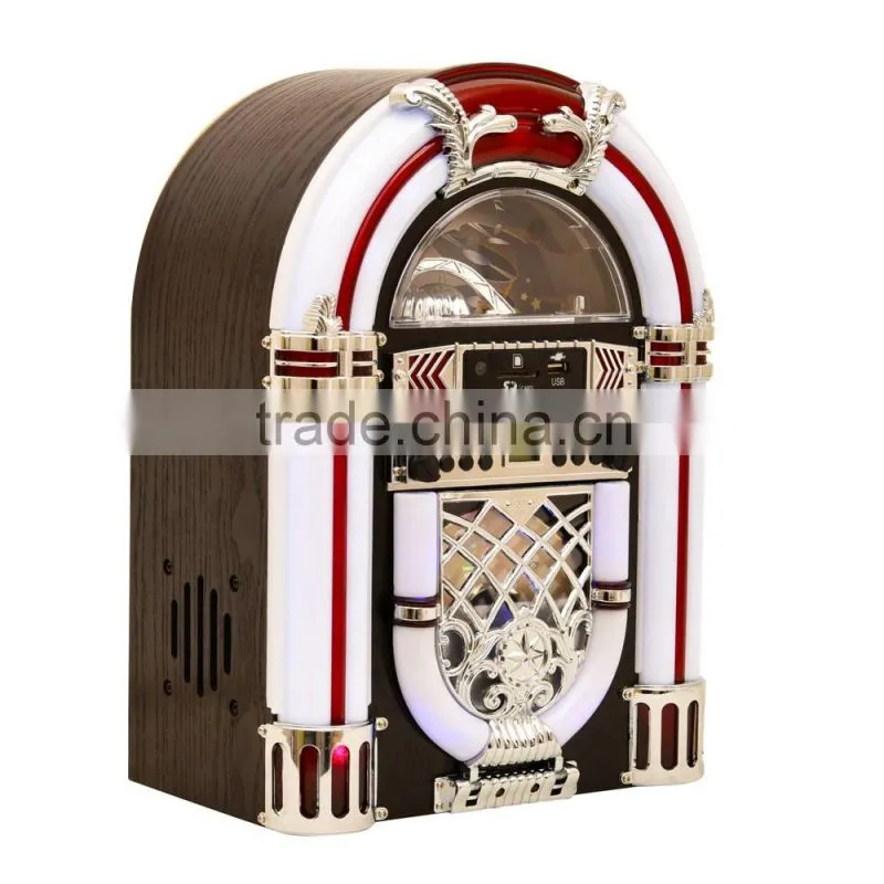 Desktop vintage CD Jukebox with about 18 inch speaker for gift