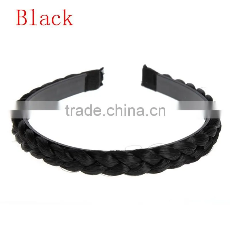 1PC Vintage Twisted Wig Headband For Women Wedding Hair Bands Hairband Plaited Braided Hair Accessories