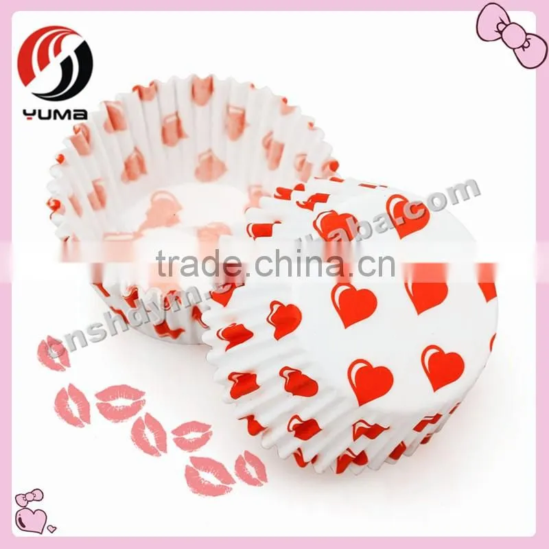 2016 hot sale colorful printed disposable round paper cake cup