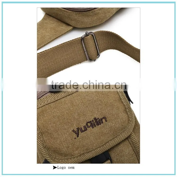 Cheap fashion canvas chest bag for young men