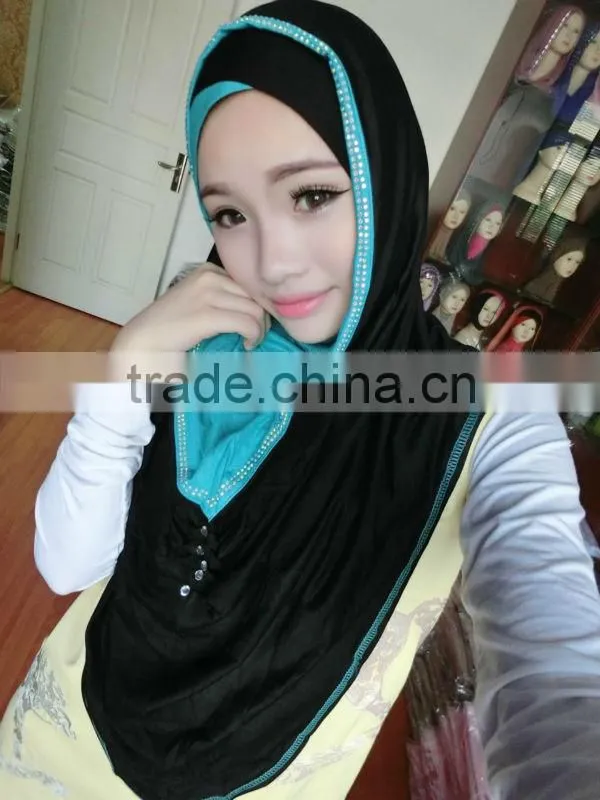 H228 popular muslim jersey hijab,big size long hijab