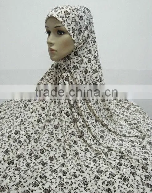 H161 latest big size print hijab,khimiar
