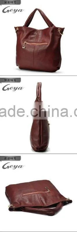 HOT SALES! 2012 China FASHION Stock Brand lady genuine leather handbags