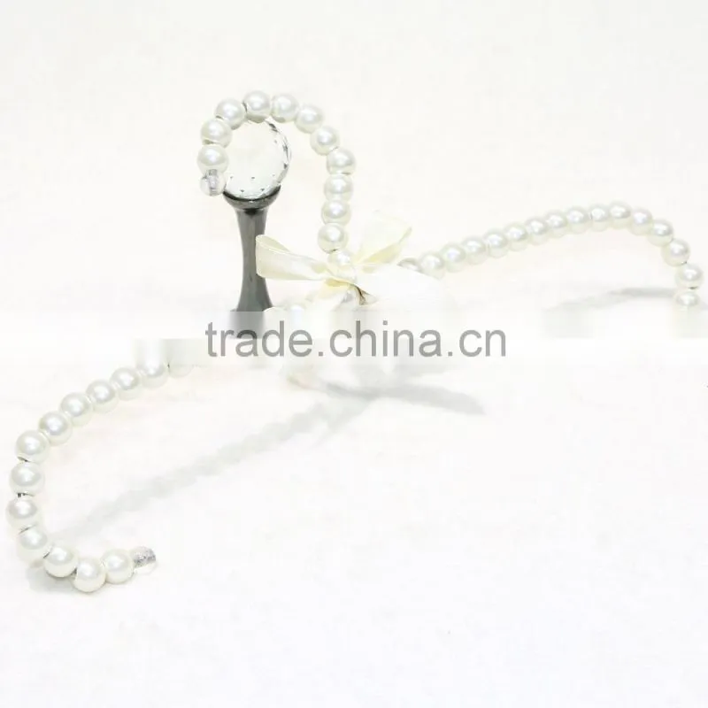Hot selling children pure white pearl clothes hanger