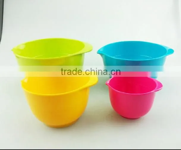 Factory supply mixing color melamine measuring bowl
