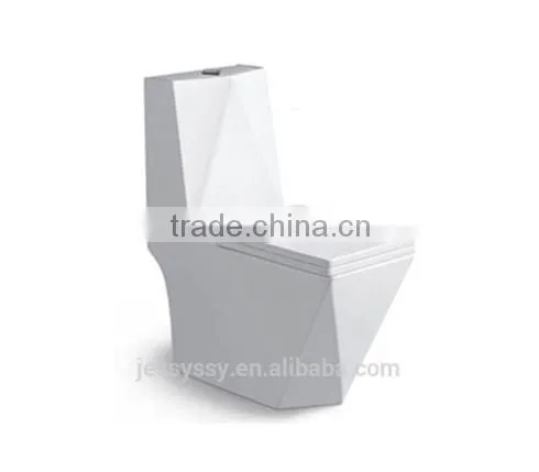 Washdown floor mounted one piece yellow colored toilet bowl 388