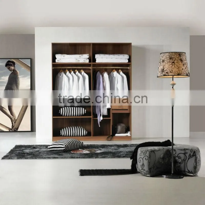 Modern wooden functional 4 door wardrobe