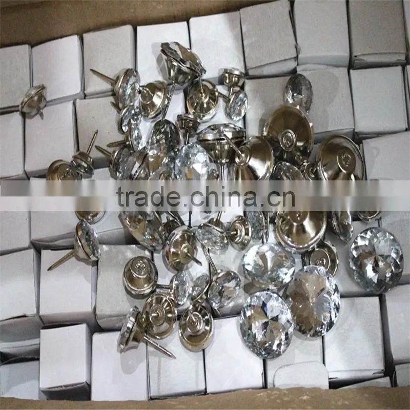 crystal sofa buttons for furniture/2016 fashing crystal buttons/2016 new Factory Direct selling Round glass buttons