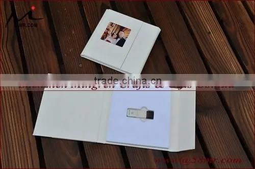 Wedding Leather Fabric Linen USB box