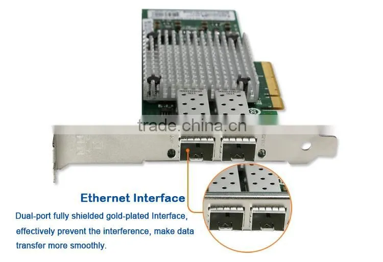 Intel 82599ES Chip PCIe x8 2 SFP+ 10Gbps PCI-E 10G Ethernet Network Cards Compatible with X520 SR2 DA2 E10G42BFSR BTDA