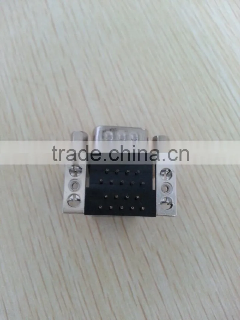 2015 high quality double port d-sub 9p male to 9p male right angle connector