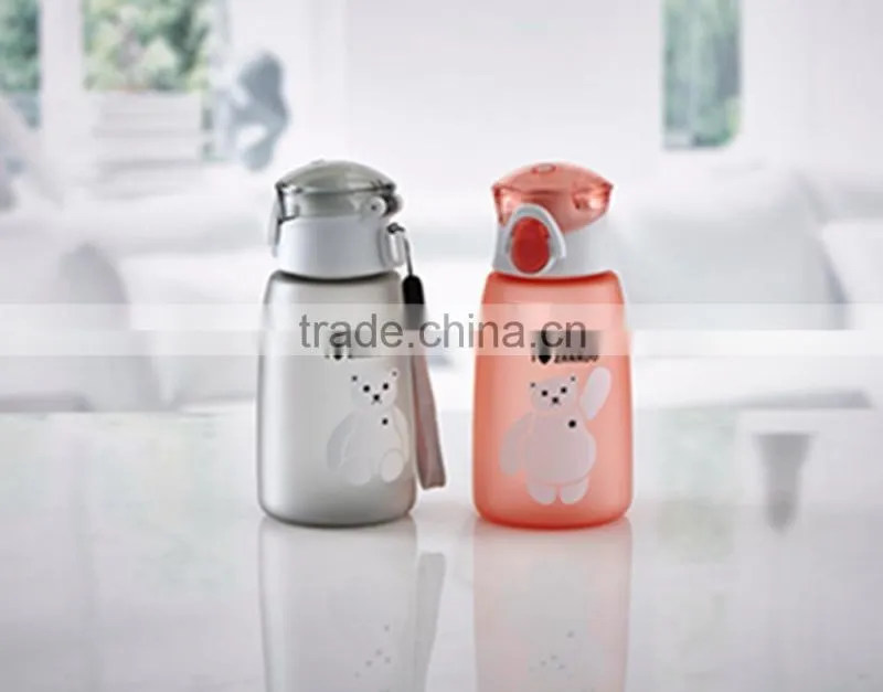 300ML & 380ml kids water bottle, cute design of plastic water bottle for kids
