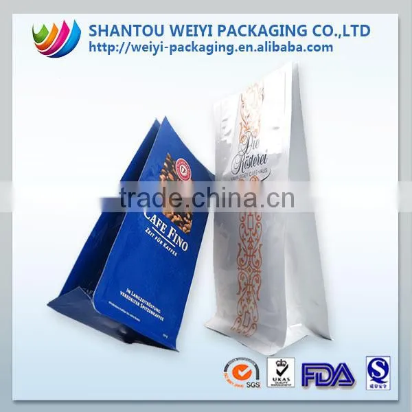 stand up coffee/food vacuum plastic bag