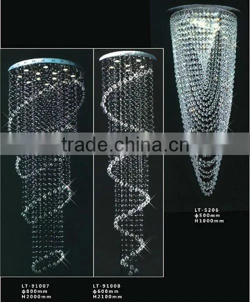 Crystal chrome indoor stair lighting