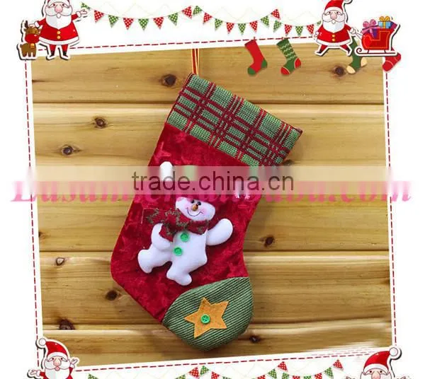 Small order acceptable santa gift beautiful christmas stocking