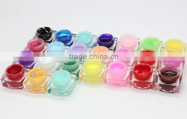Hot sale 12colors nail solid gel uv gel set pure color nail art set