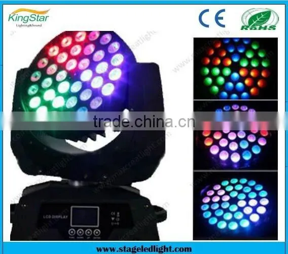 36x10w rgbw 4 in1 led moving light 36x10w zoom led moving head light