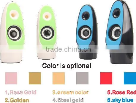 Mini portable PC/laptop/mp3/cell phone 2.0 audio speaker