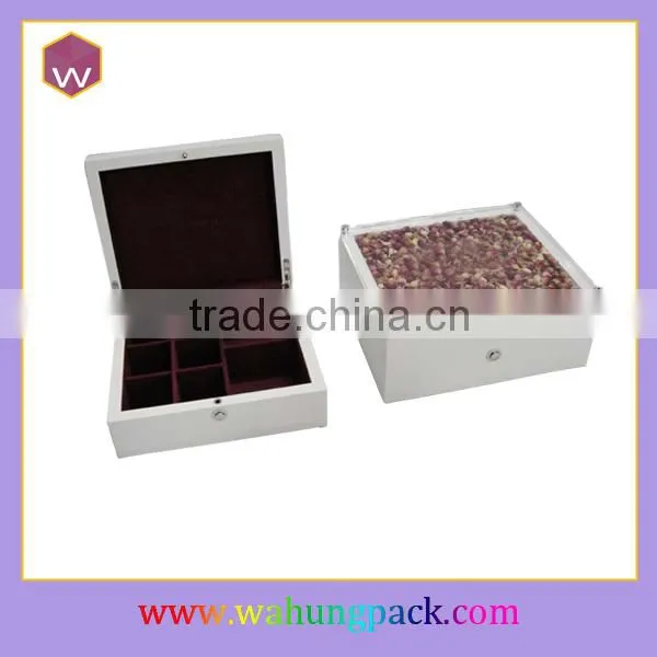 Wooden cosmetic perfume box manufacturer with handle