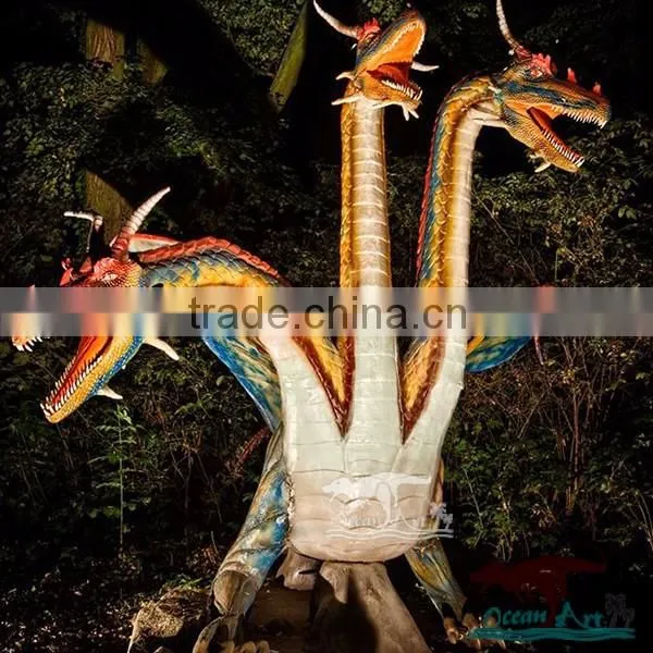 OA6111 Animatronic Dragon Western Smoking Dragon For Theme Park