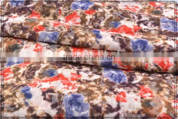 Shaoxing Mulinsen poly viscose flower print t-shirt knitted fabric