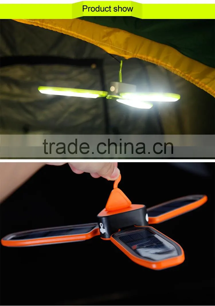 Solar outdoor sports led rechargeable fishing lantern lights for night fishing, bivouac, BBQ
