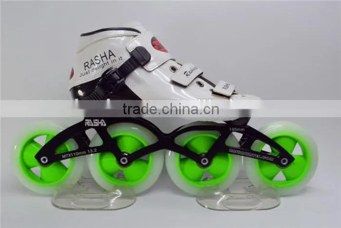 Rasha india speed skate roller skates OEM LOGO skate wheel high quality leather