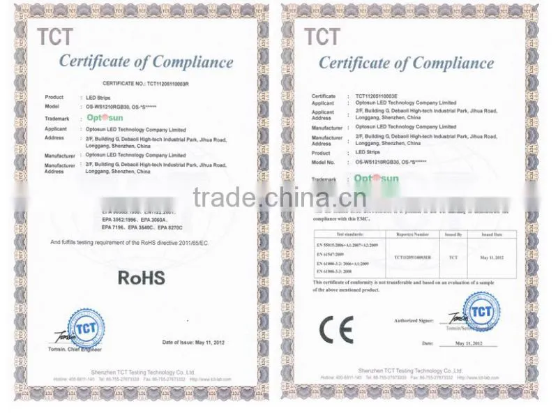 5050smd magic digital ws2811 led strip with CE/RoHS approved led strips