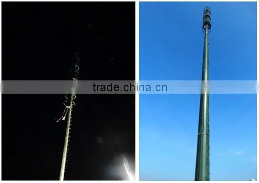 Concealed antenna communication connection steel pole GSM tower China Manufacturer
