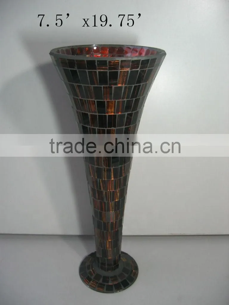 mosaic glass vases for home decro