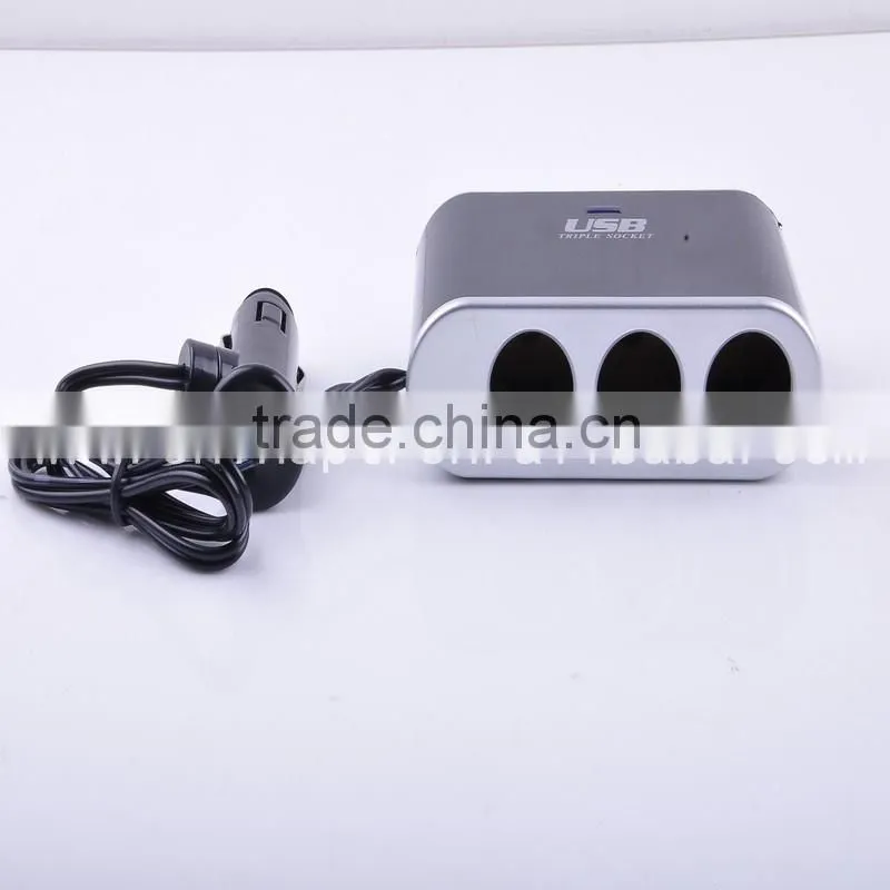 3 Way Toggle Switch Car Cigarette Socket Splitter