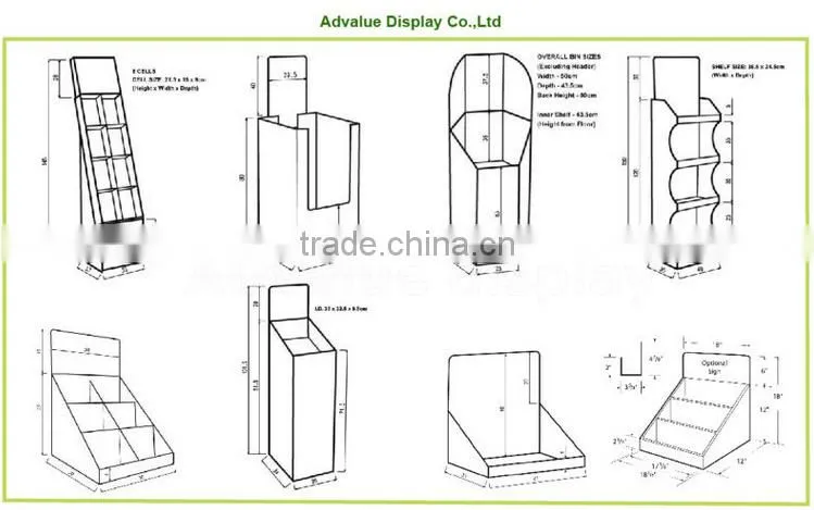 Factory OEM CUSTOM Cardboard Pallet Display free standing rack for Toothbrush toothpaste POP Sales