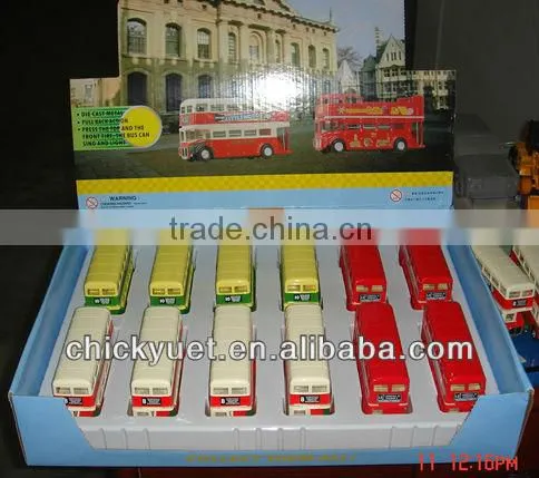 1:72 Die cast double-decker London bus model toy