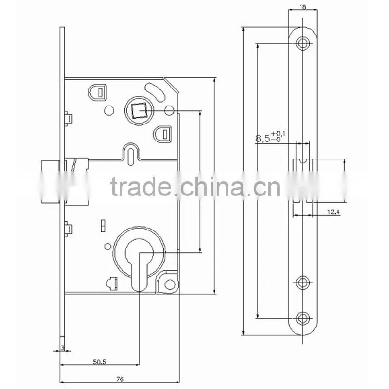 High security door handle locks locking latch with good door lock making machine