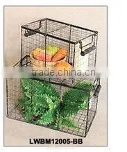 Luckywind distressed antique wine wooden baskets